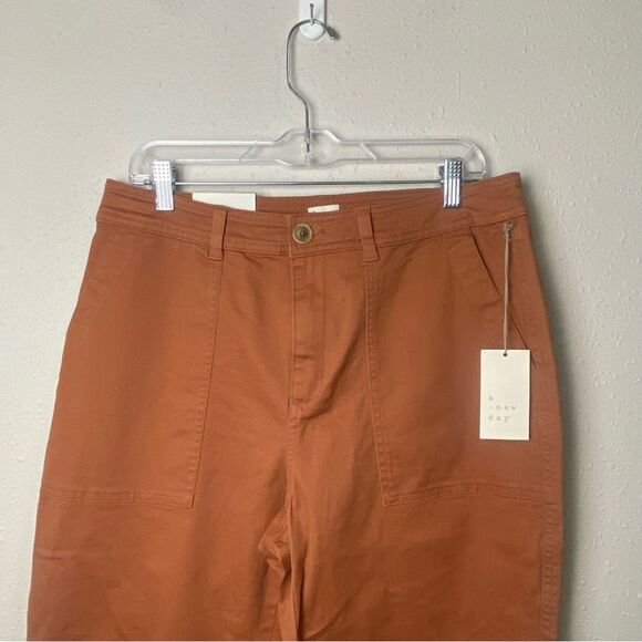 NWT A New Day Stretch Elastizado Slim High Rise Rust Colored Pants Women Size 12 - Picture 5 of 15